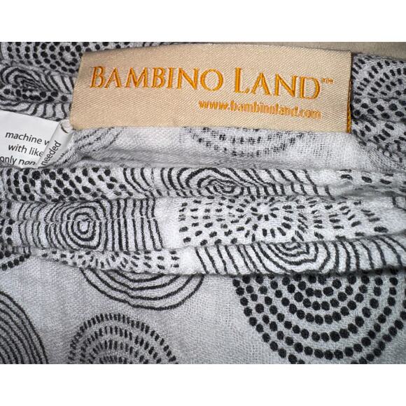 Bambino Land Bamboo Blend Swaddle Baby Blanket Boho 45"x50" Soft Muslin Neutral - Picture 2 of 4